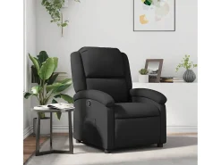 Poltrona* Poltrona Confortável | Poltrona reclinável em couro legítimo SHL628990 Preto