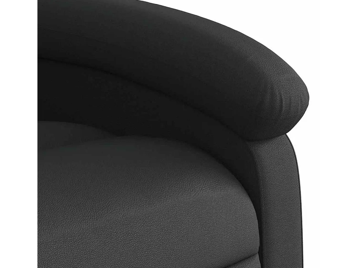 Poltrona* Poltrona Confortável | Poltrona reclinável em couro legítimo SHL628990 Preto