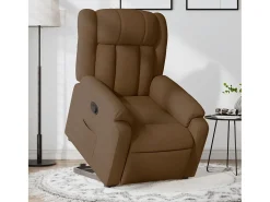 Poltrona* Poltrona Confortável | Poltrona reclinável elevatória tecido SHL122706 Castanho
