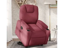 Poltrona* Poltrona Confortável | Poltrona reclinável elevatória tecido tinto SHL964713 Vermelho
