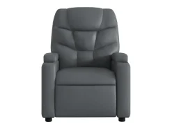 New Poltrona Confortável | Poltrona reclinável elevatória elétrica couro artif. SHL700351 Cinzento