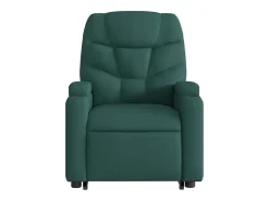 Poltrona Confortável | Poltrona reclinável elevatória tecido verde-escuro SHL11395^ Poltrona