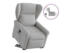 Poltrona| Poltrona Confortável | Poltrona reclinável elevatória elétrica tecido -nublado SHL964493 Cinzento