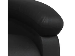 Poltrona Confortável | Poltrona reclinável em couro sintético SHL58318 Preto