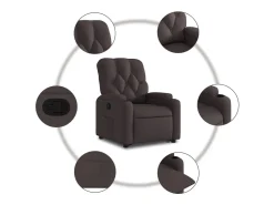 Poltrona* Poltrona Confortável | Poltrona reclinável elevatória tecido -escuro SHL355691 Castanho
