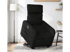 Poltrona| Poltrona Confortável | Poltrona reclinável elevatória elétrica tecido SHL312905 Preto