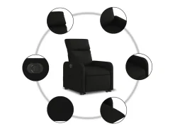 Poltrona| Poltrona Confortável | Poltrona reclinável elevatória elétrica tecido SHL312905 Preto