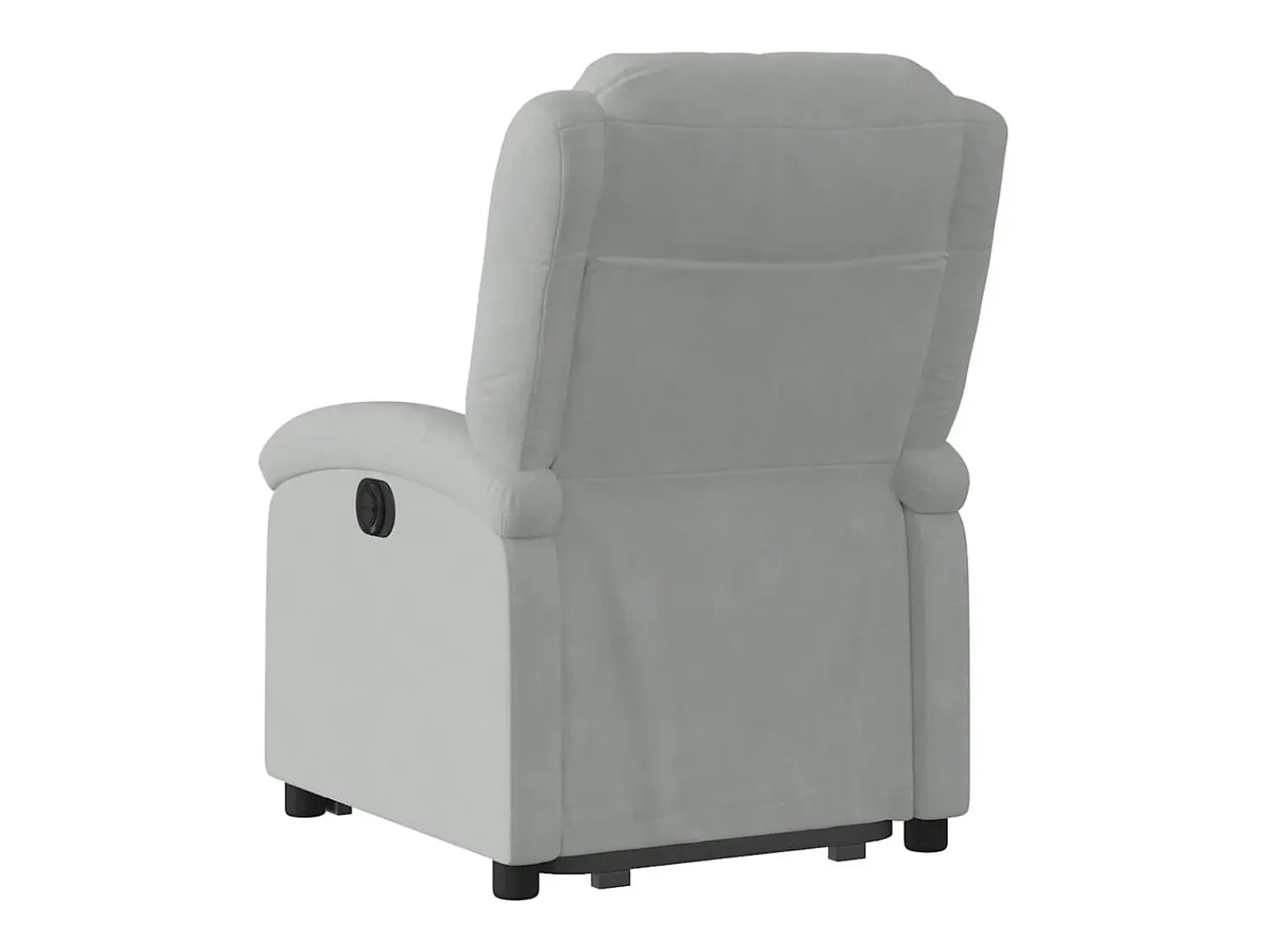 Clearance Poltrona Confortável | Poltrona reclinável elevatória veludo cinza-claro SHL49211 Cinzento