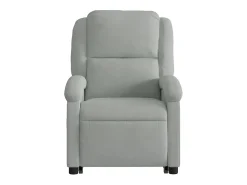 Clearance Poltrona Confortável | Poltrona reclinável elevatória veludo cinza-claro SHL49211 Cinzento