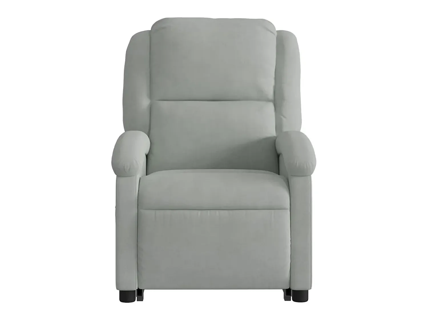 Clearance Poltrona Confortável | Poltrona reclinável elevatória veludo cinza-claro SHL49211 Cinzento