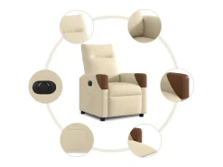 Poltrona Confortável | Poltrona reclinável elétrica tecido cor SHL758583^ Poltrona
