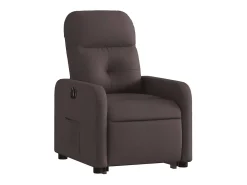 Clearance Poltrona Confortável | Poltrona reclinável elevatória elétrica tecido -escuro SHL986511 Castanho
