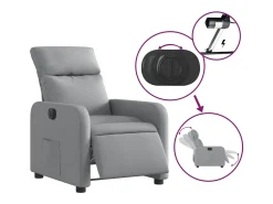 Poltrona* Poltrona Confortável | Poltrona reclinável elétrica tecido -claro SHL105739 Cinzento