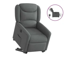 Poltrona* Poltrona Confortável | Poltrona reclinável elevatória elétrica tecido cinzento-escuro SHL289777 Cinza antracite