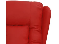 Poltrona* Poltrona Confortável | Poltrona reclinável elétrica couro artificial tinto SHL362615 Vermelho