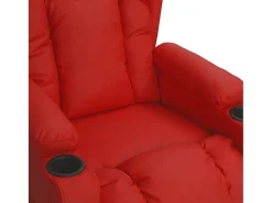 Poltrona* Poltrona Confortável | Poltrona reclinável elétrica couro artificial tinto SHL362615 Vermelho
