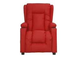 Poltrona* Poltrona Confortável | Poltrona reclinável elétrica couro artificial tinto SHL362615 Vermelho