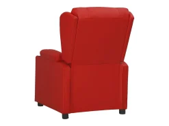 Poltrona* Poltrona Confortável | Poltrona reclinável elétrica couro artificial tinto SHL362615 Vermelho