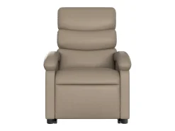 Poltrona| Poltrona Confortável | Poltrona reclinável elevatória elétrica couro artif. cappuccino SHL154814 Castanho