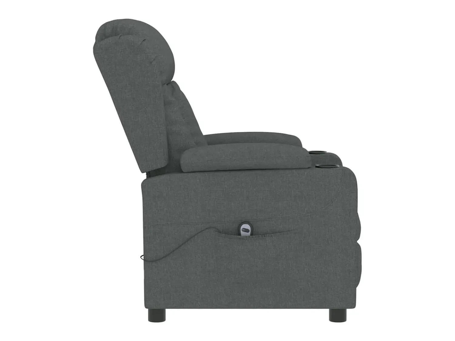 Poltrona Confortável | Poltrona reclinável elétrica tecido cinzento-escuro SHL661821^ Poltrona