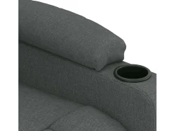 Poltrona Confortável | Poltrona reclinável elétrica tecido cinzento-escuro SHL661821^ Poltrona