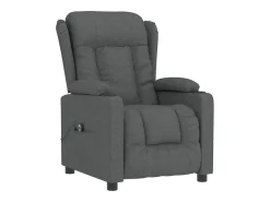 Poltrona Confortável | Poltrona reclinável elétrica tecido cinzento-escuro SHL661821^ Poltrona
