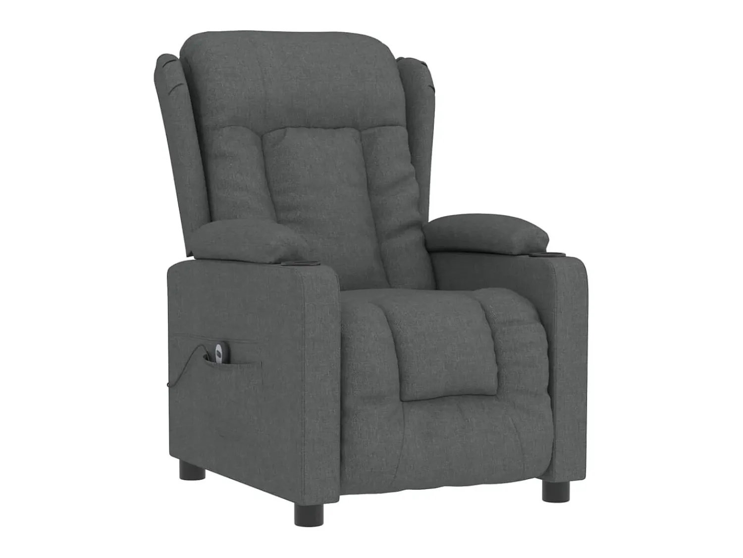 Poltrona Confortável | Poltrona reclinável elétrica tecido cinzento-escuro SHL661821^ Poltrona