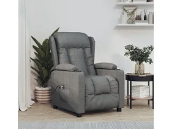Poltrona Confortável | Poltrona reclinável elétrica tecido cinzento-escuro SHL661821^ Poltrona