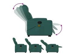 Poltrona* Poltrona Confortável | Poltrona reclinável elevatória de massagens tecido verde-escuro SHL919554 Verde pinho