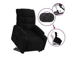 Clearance Poltrona Confortável | Poltrona reclinável elevatória tecido SHL307802 Preto