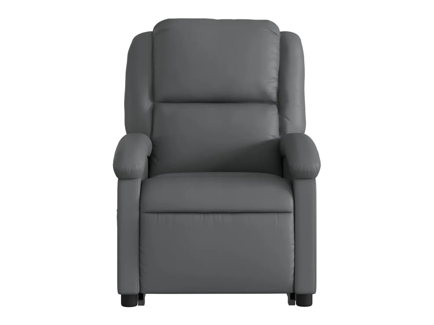 Poltrona Confortável | Poltrona reclinável elevatória elétrica couro artificial cinza SHL621223 Cinzento