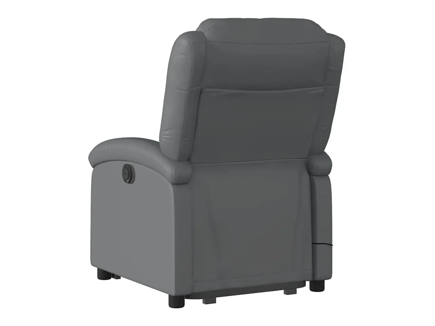 Poltrona Confortável | Poltrona reclinável elevatória elétrica couro artificial cinza SHL621223 Cinzento