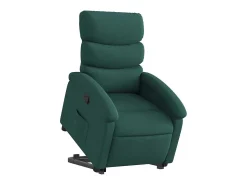 Clearance Poltrona Confortável | Poltrona reclinável elevatória tecido verde-escuro SHL107117 Verde pinho