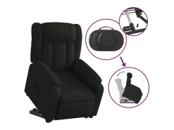 New Poltrona Confortável | Poltrona reclinável elevatória tecido SHL881526 Preto