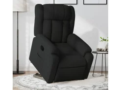 New Poltrona Confortável | Poltrona reclinável elevatória tecido SHL881526 Preto