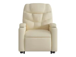 Poltrona Confortável | Poltrona reclinável elevatória tecido cor SHL157455 Creme