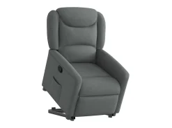Poltrona Confortável | Poltrona reclinável elevatória tecido cinzento-escuro SHL71926^ Poltrona
