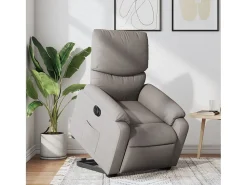 Poltrona| Poltrona Confortável | Poltrona reclinável elevatória elétrica cinza-acastanhado SHL751249 Taupe