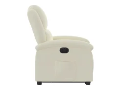 Poltrona* Poltrona Confortável | Poltrona reclinável elevatória elétrica veludo SHL642510 Creme