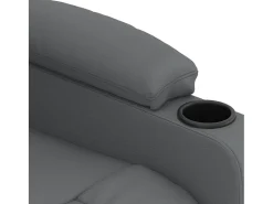 Poltrona| Poltrona Confortável | Poltrona reclinável elétrica couro artificial SHL303257 Cinzento