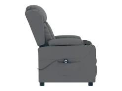 Poltrona| Poltrona Confortável | Poltrona reclinável elétrica couro artificial SHL303257 Cinzento