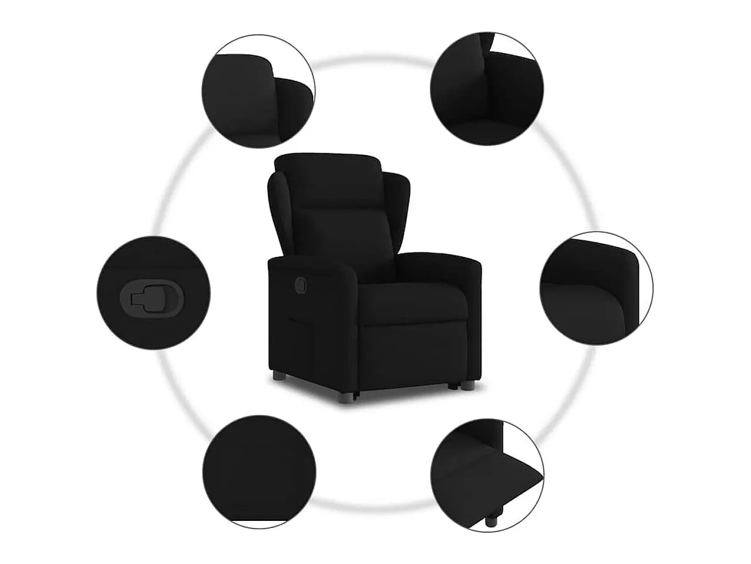 Poltrona Confortável | Poltrona reclinável elevatória tecido SHL61837^ Poltrona