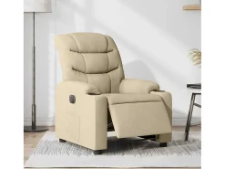 Poltrona| Poltrona Confortável | Poltrona reclinável elétrica tecido cor SHL456145 Creme