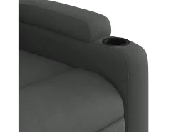 Best Poltrona Confortável | Poltrona reclinável em tecido cinza escuro SHL685727 Cinza antracite