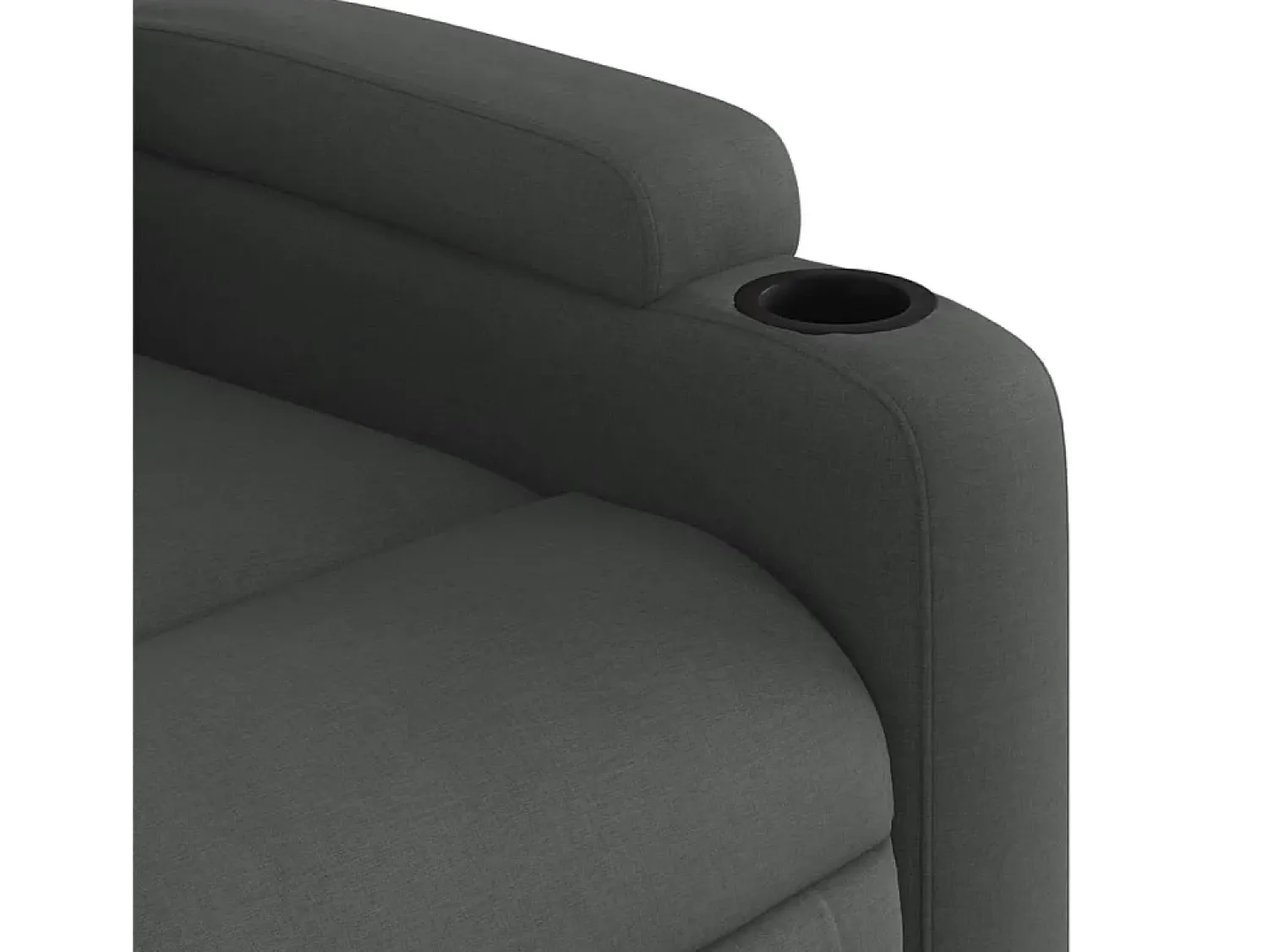 Best Poltrona Confortável | Poltrona reclinável em tecido cinza escuro SHL685727 Cinza antracite