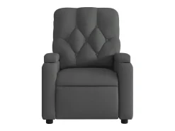 Best Poltrona Confortável | Poltrona reclinável em tecido cinza escuro SHL685727 Cinza antracite