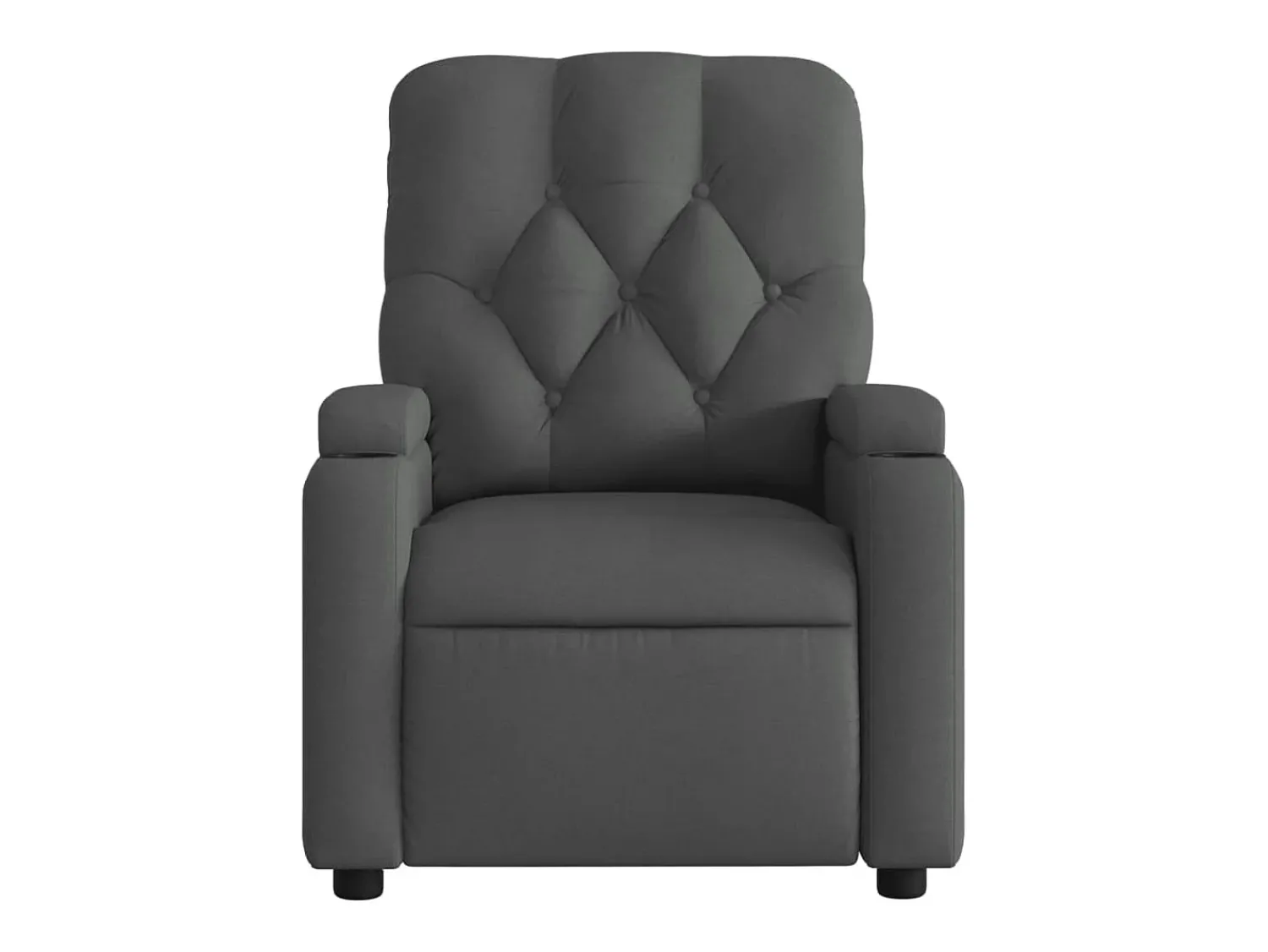 Best Poltrona Confortável | Poltrona reclinável em tecido cinza escuro SHL685727 Cinza antracite