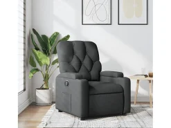 Best Poltrona Confortável | Poltrona reclinável em tecido cinza escuro SHL685727 Cinza antracite