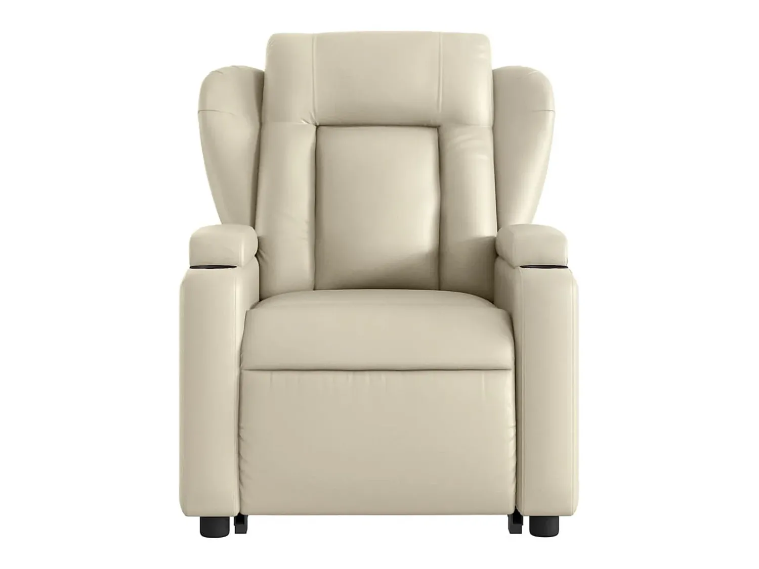 Discount Poltrona Confortável | Poltrona reclinável elevatória elétrica couro artificial SHL34626 Creme