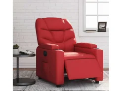 Discount Poltrona Confortável | Poltrona reclinável elétrica couro artificial SHL522909 Vermelho
